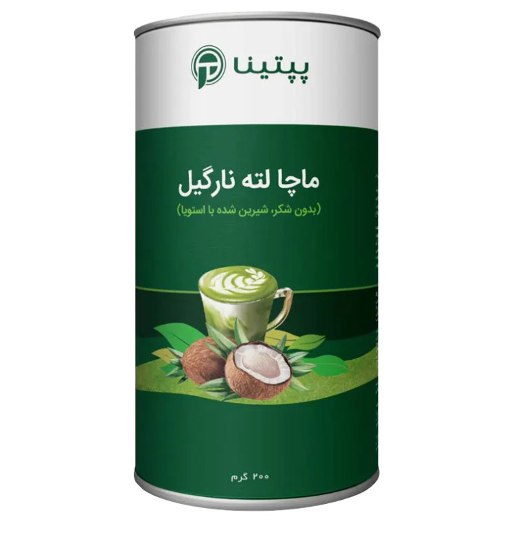 ماچا لته با پودر شیر نارگیل
