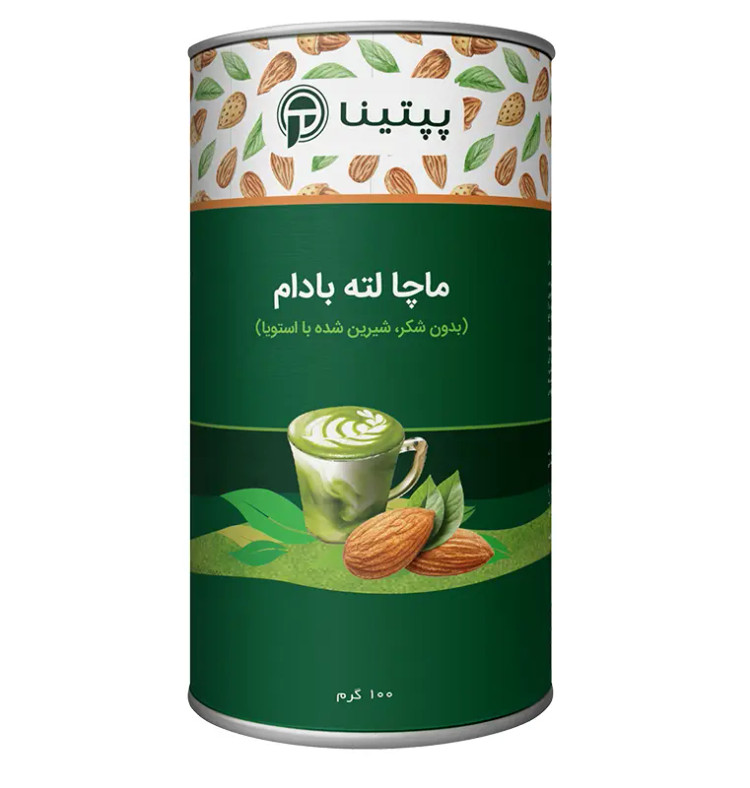 ماچا لته با پودر شیر بادام