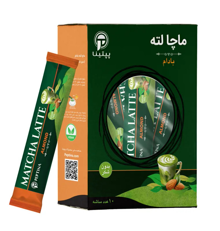ماچا لته با پودر شیر بادام