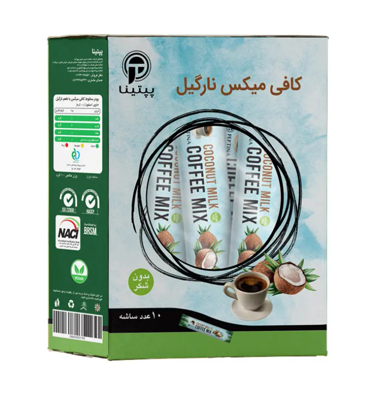 کافی میکس با طعم نارگیل بدون شکر